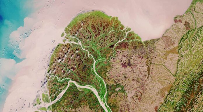 Qual è la definizione di un delta del fiume in geografia?
