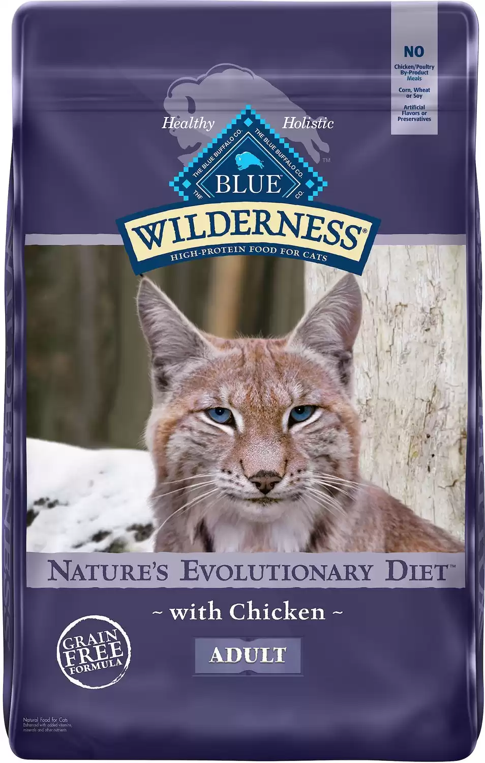 Blue Buffalo Wilderness Chicken Recipe Cibo secco per gatti senza cereali