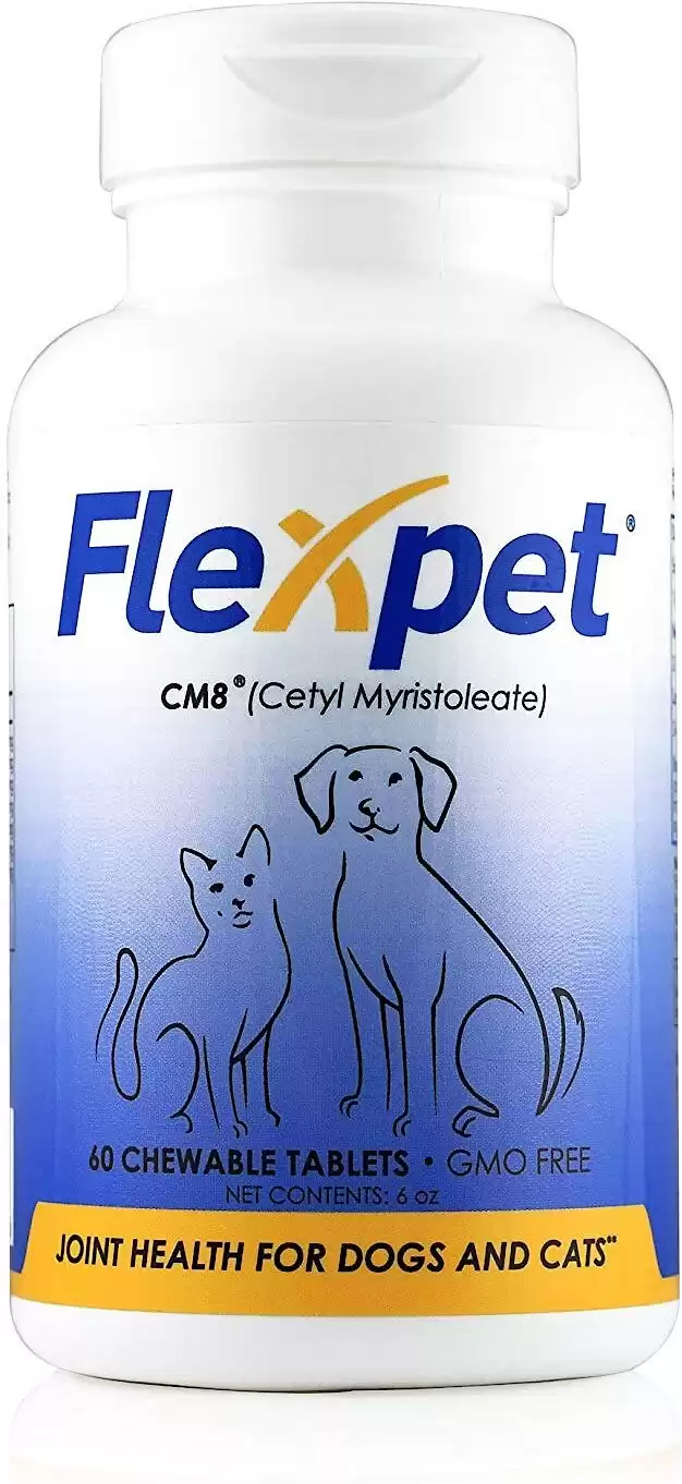 Flexpet CM8 Supplemento per cani e gatti per la salute delle articolazioni, 60 conteggi
