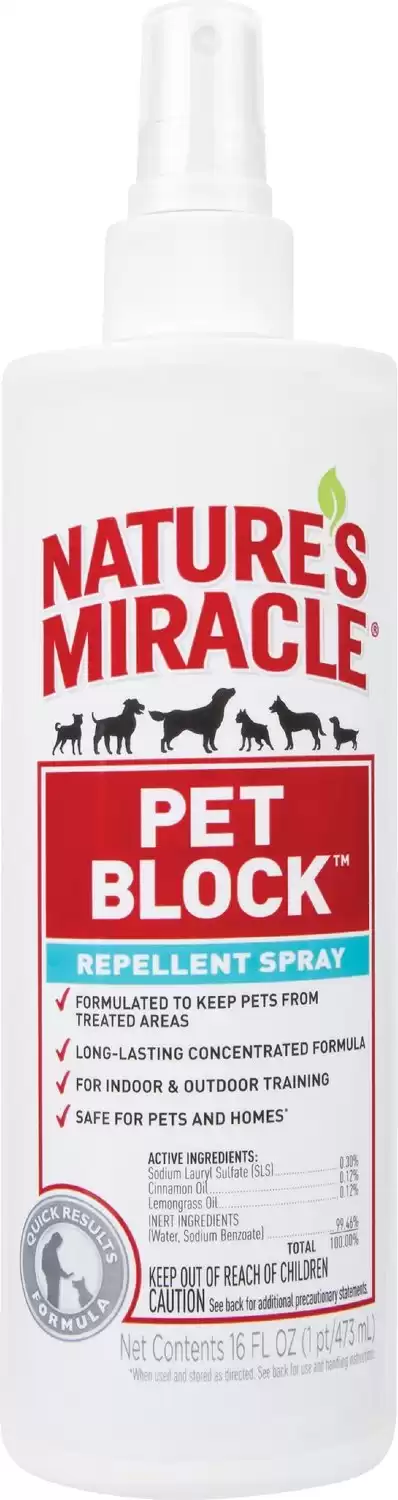 Nature's Miracle Spray repellente per blocchi di animali domestici