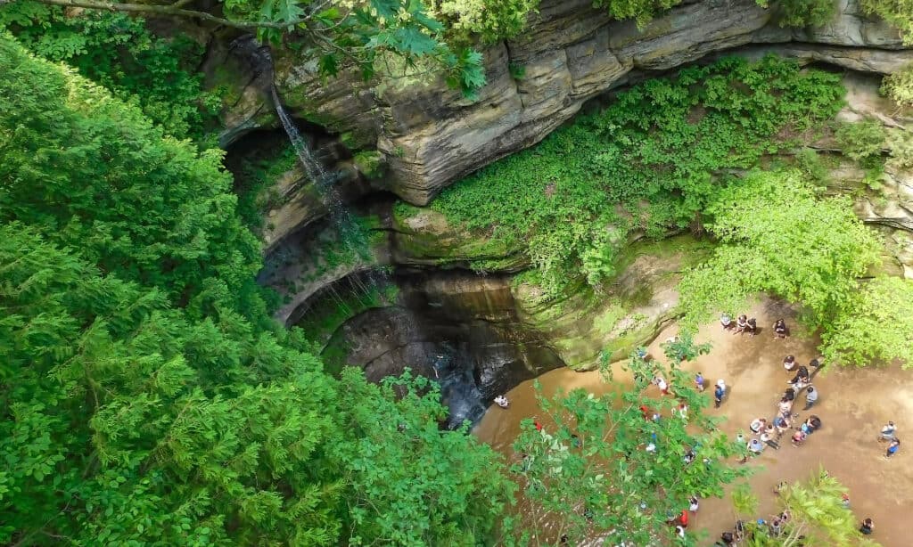 Il canyon del gatto selvatico cade nell'Illinois