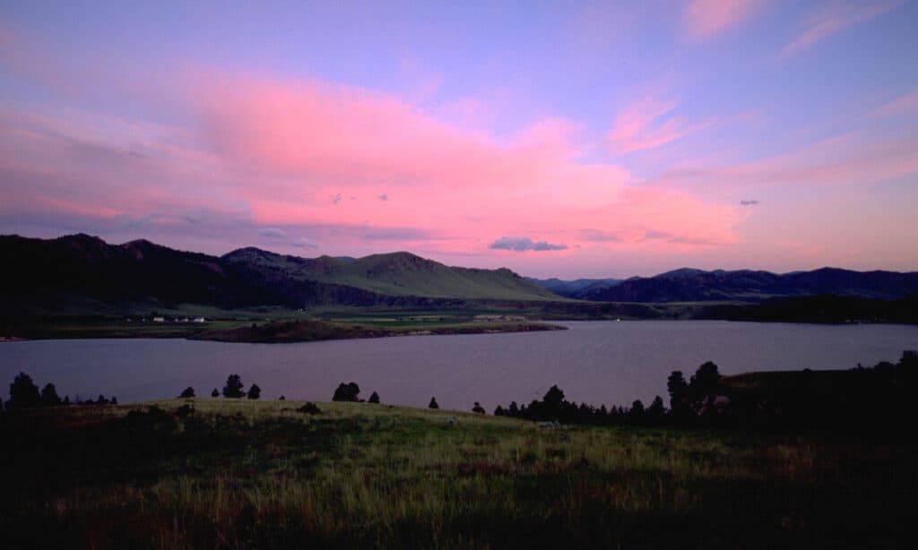 Lago Holter al tramonto