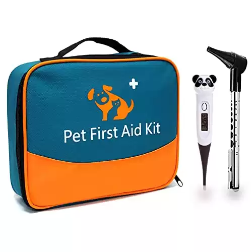 iCare-Pet Kit di primo soccorso per animali domestici con termometro