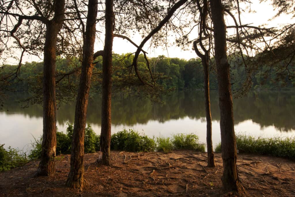 Lago Norman nel Piemonte della Carolina del Nord