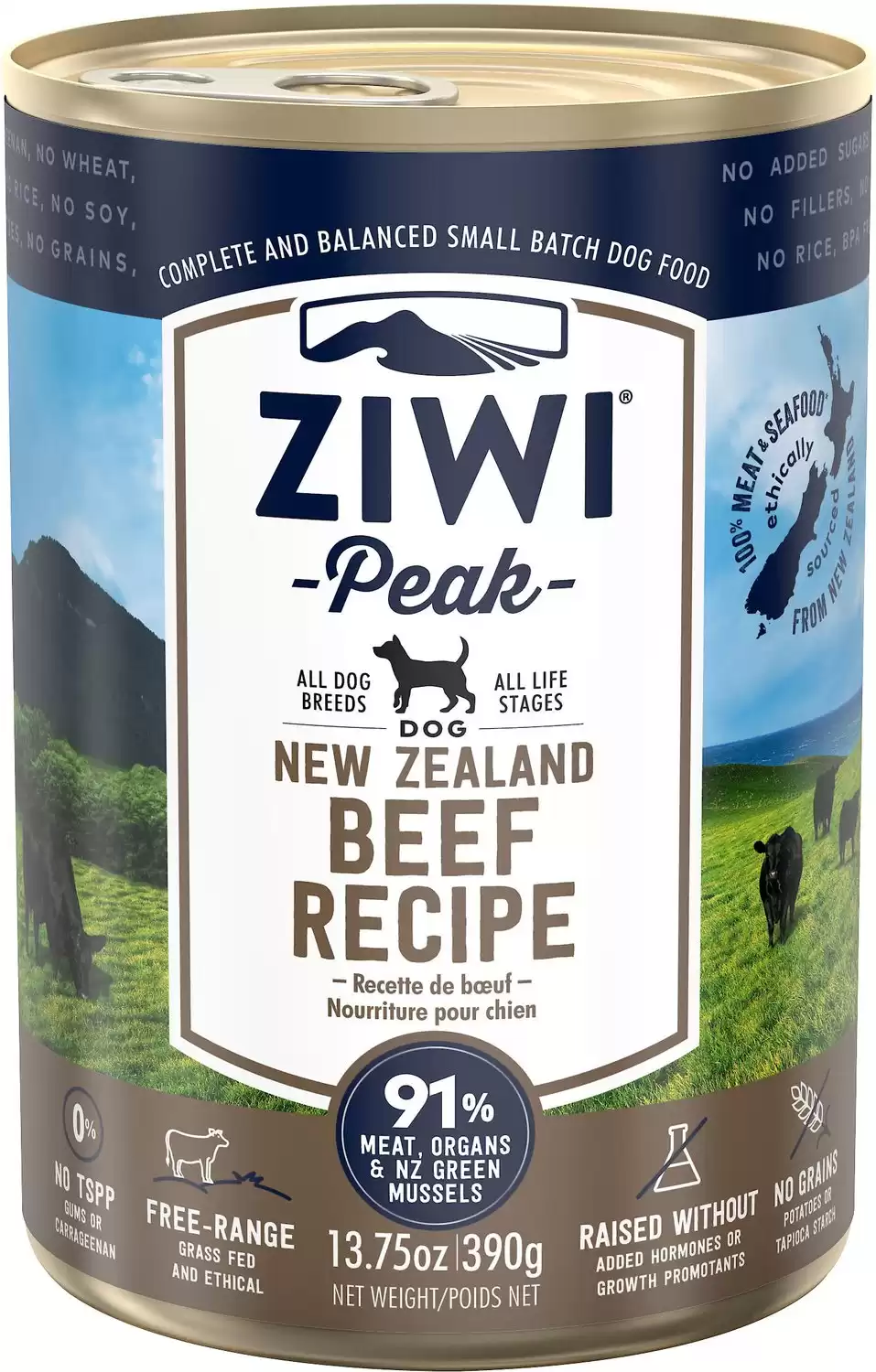 Ziwi Peak Beef Ricetta cibo per cani in scatola