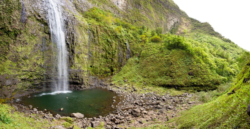 Il,famoso,Hanakapi'ai,cade,a,Kauai,,Hawaii.