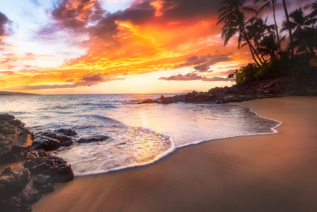 Spiaggia a Maui 