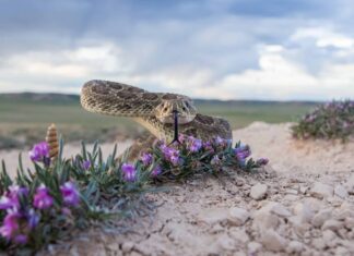 L'uomo si registra avvicinandosi con calma a 50 serpenti a sonagli: mordono?
