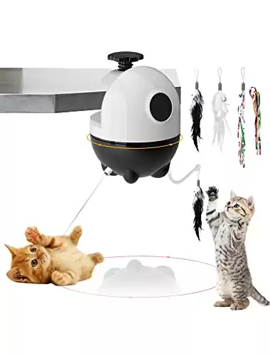 RIOFLY Cat Toys Interactive - Giocattolo laser 2 in 1