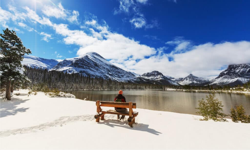 Parco nazionale del ghiacciaio in inverno