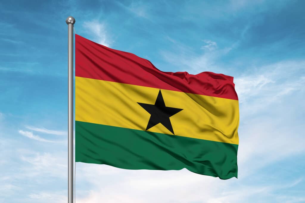 Sventolando la bandiera del Ghana