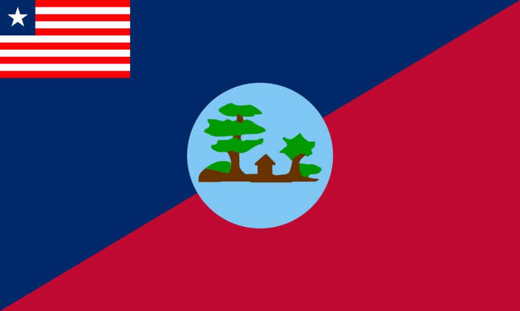 Bandiera della contea di Montserrado.  Paese della Liberia