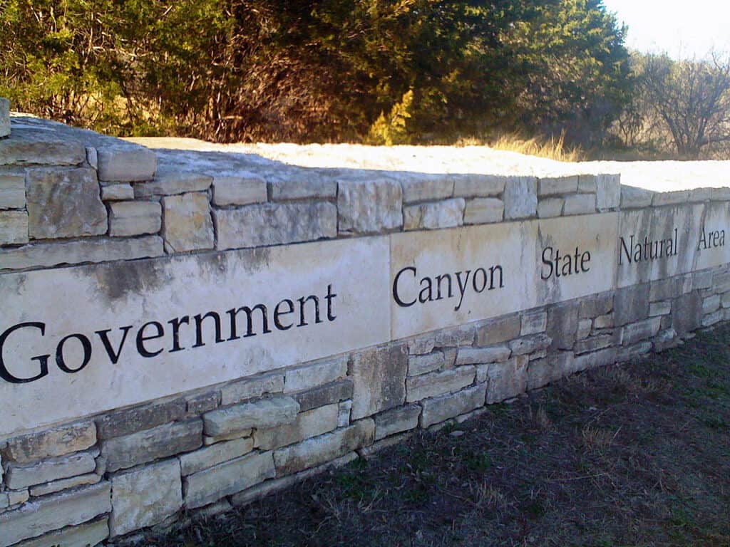 Area naturale statale del Canyon del governo, Texas