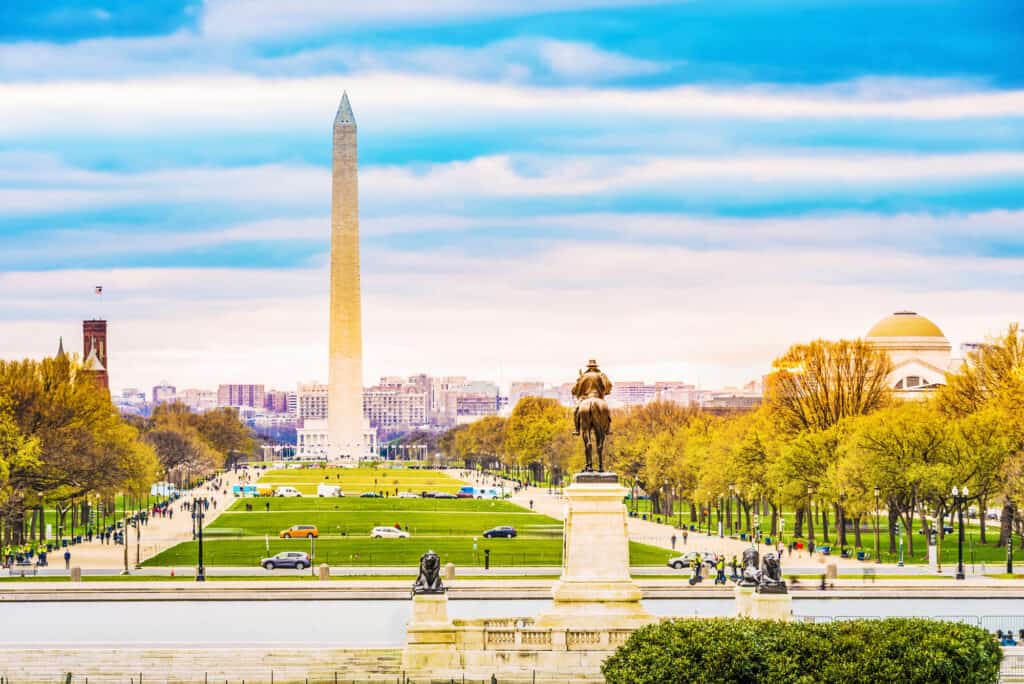 Washington DC, The Mall - Washington DC, Veduta aerea, Estate, Skyline urbano