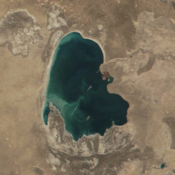 Lago Sarygamysh, Uzbekistan/Turkmenistan