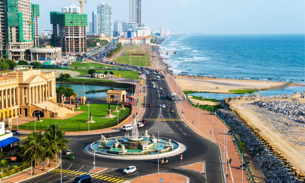 Vista aerea di Colombo, Sri Lanka.