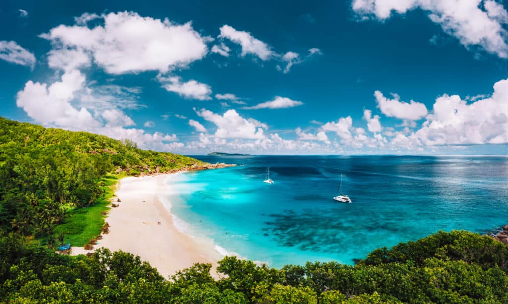 Spiaggia di Grand Anse sull'isola di La Digue