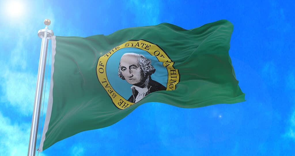 La bandiera dello stato di Washington