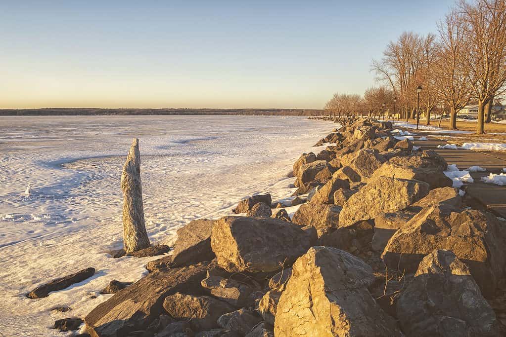 Lago Oneida congelato New York