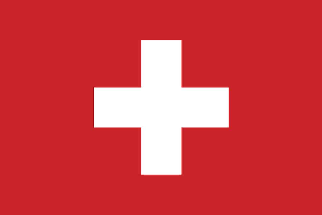 Bandiera della Svizzera conosciuta anche come la bandiera svizzera