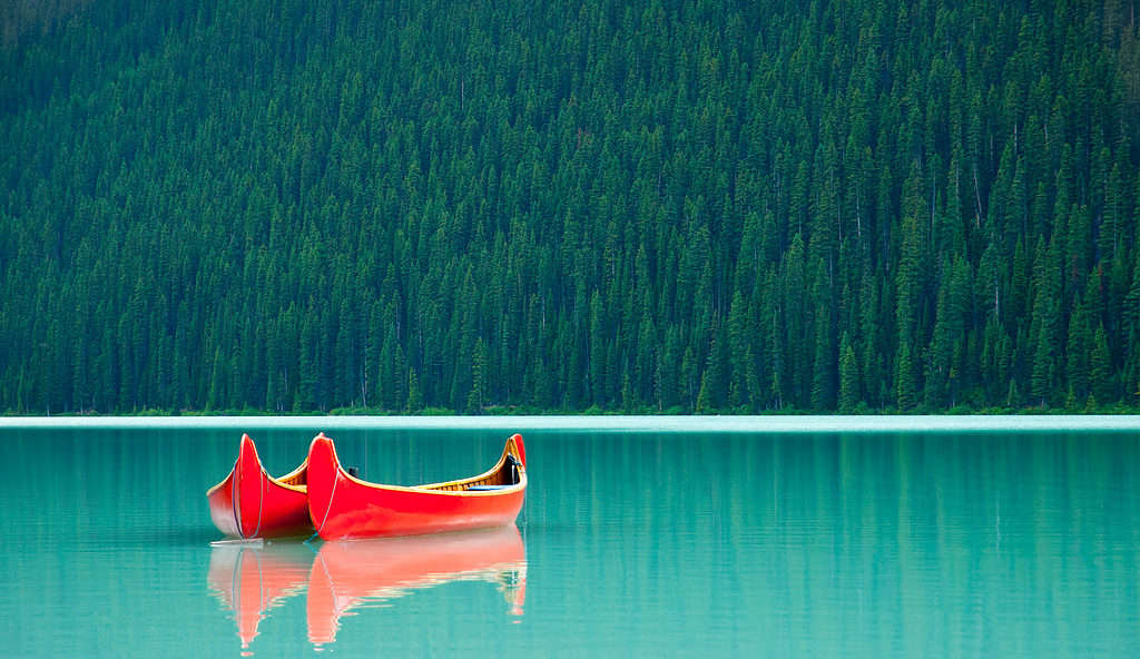 Lake Louise, Parco Nazionale di Banff, Alberta, Canada.