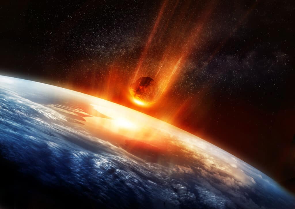 meteora che colpisce la terra