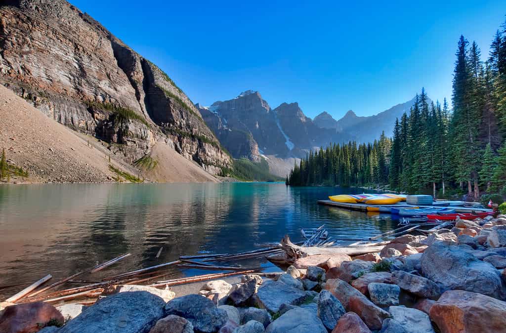 Moraine Lake nel Parco Nazionale di Banff Alberta Canada