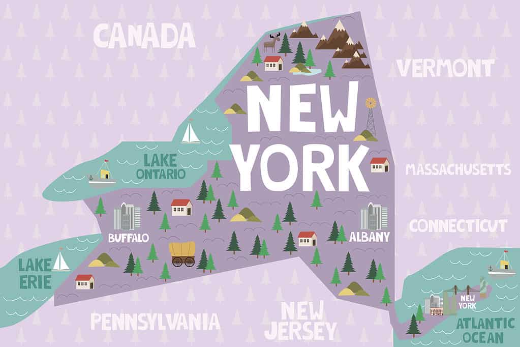 Mappa di New York e dintorni