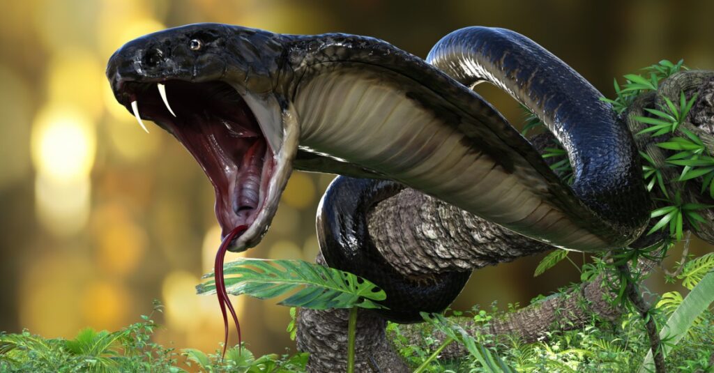 Cosa mangiano i serpenti: colpisce il cobra reale