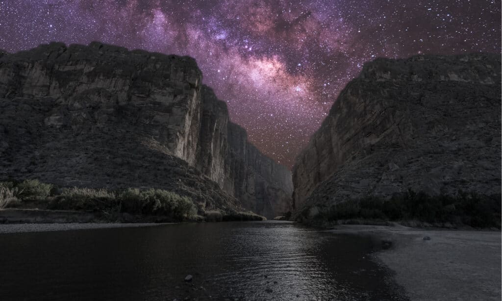 ig Bend National Park - Santa Elena Canyon con la Via Lattea