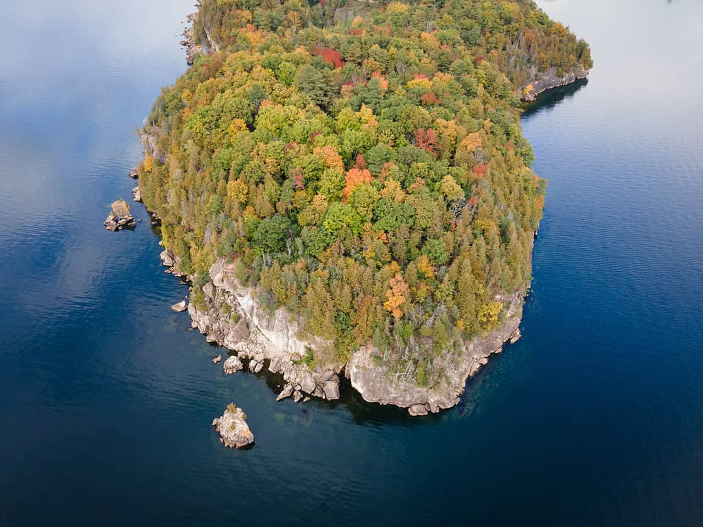 Lone Rock Point sul lago Champlain a Burlington, Vermont.