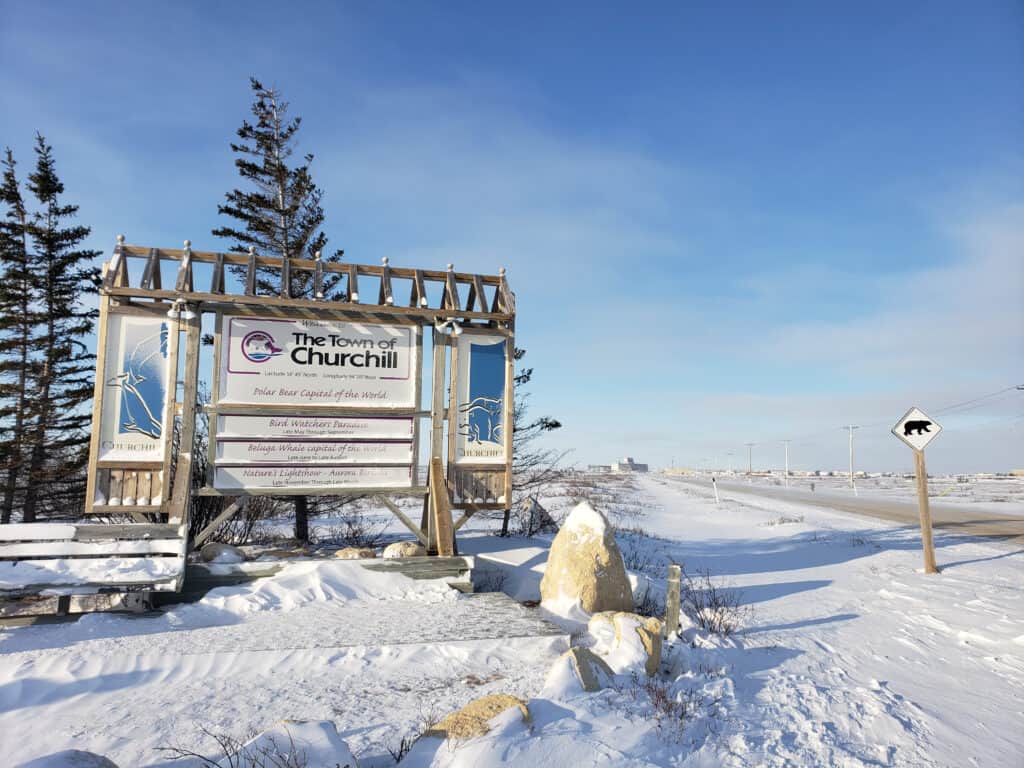 Churchill, Manitoba, Canada Segno di benvenuto