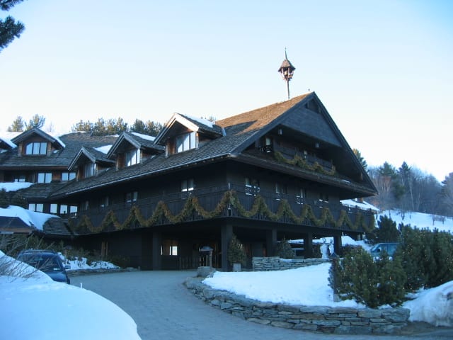 Von Trapp Family Lodge nella neve, Stowe, Vermont