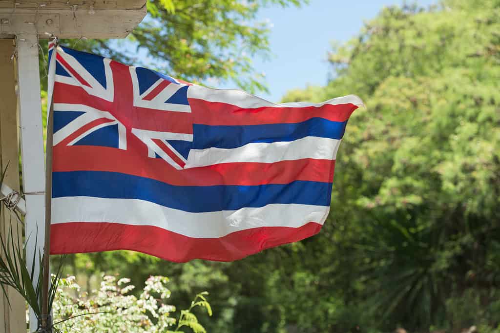 Bandiera delle Hawaii sventola