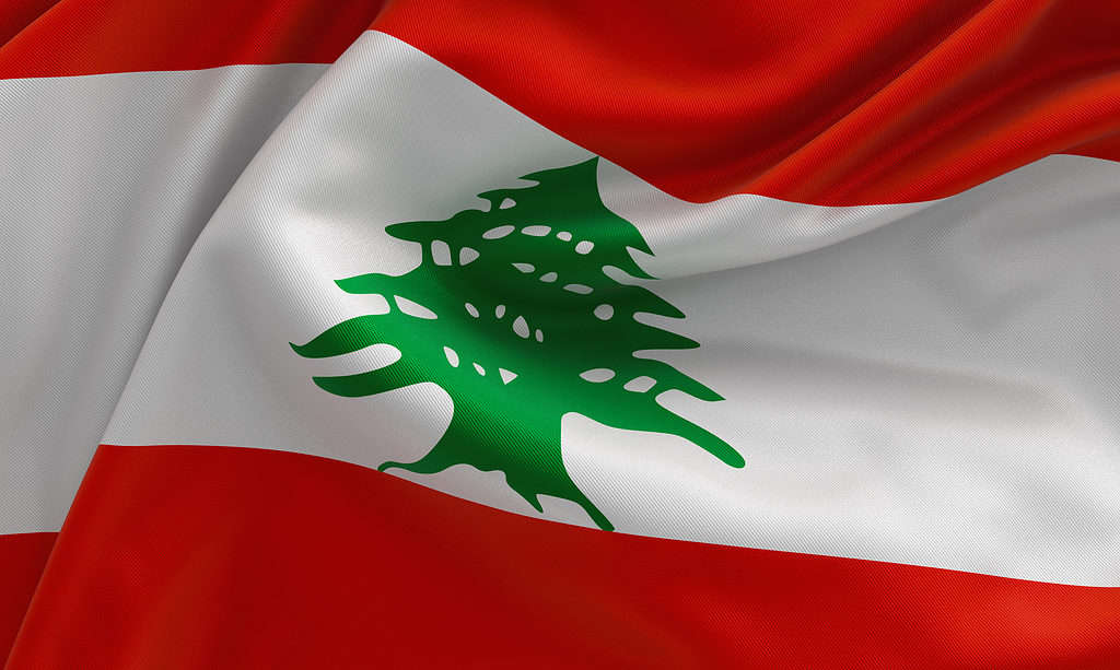 Bandiera libanese cedro del Libano