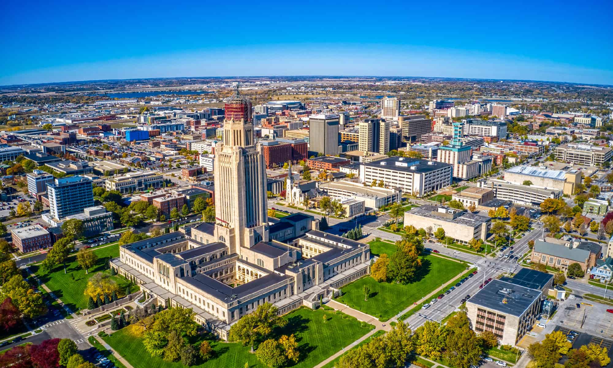 Lincoln - Nebraska, Nebraska, Orizzonte urbano, Città, Stati Uniti d'America