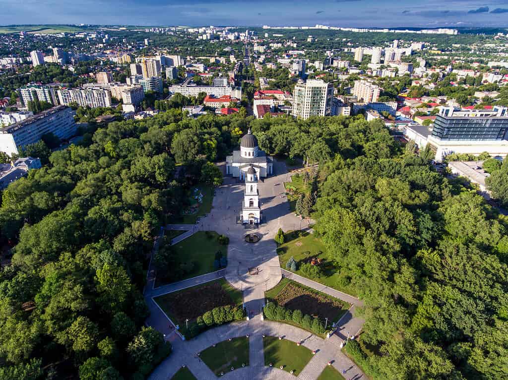 Chisinau, la capitale della Repubblica di Moldavia.