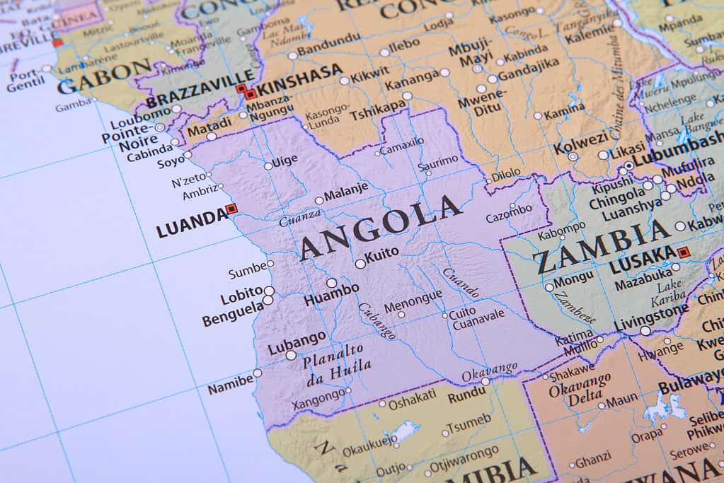 Mappa dell'Angola