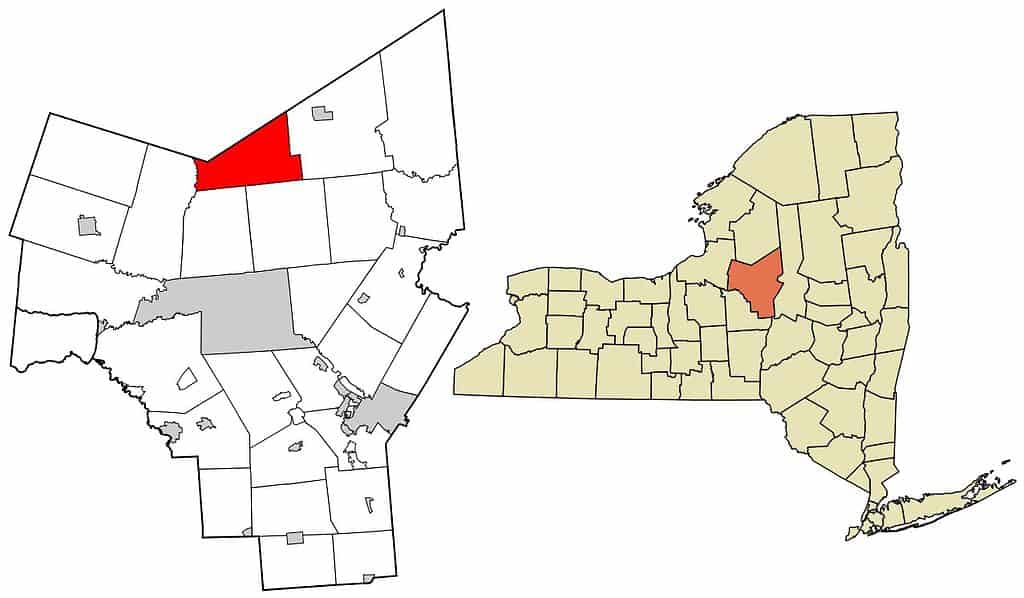 La Contea di Oneida New York ha evidenziato aree incorporate e prive di personalità giuridica evidenziate da Ava