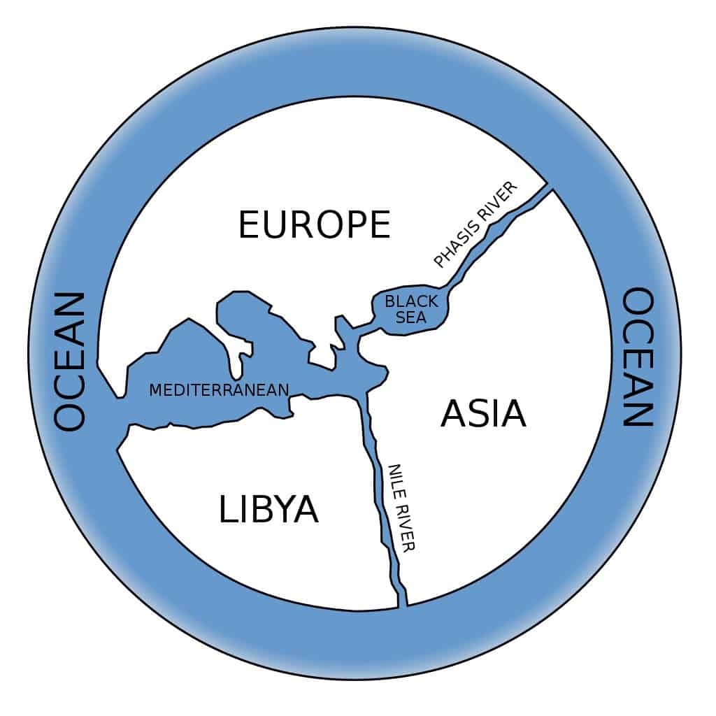 Mappa del mondo di Anassimandro