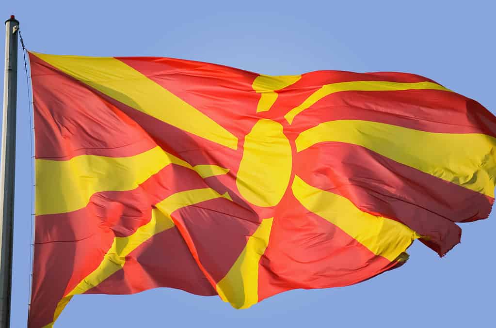 Bandiera Kutlesh della Macedonia del Nord