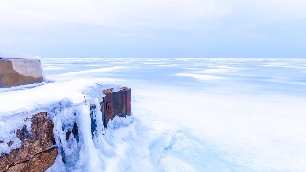 Lago Michigan ghiacciato