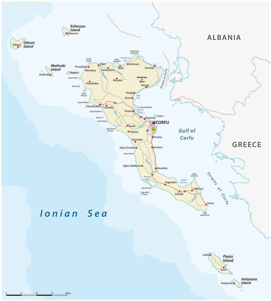 Mappa del Mar Ionio