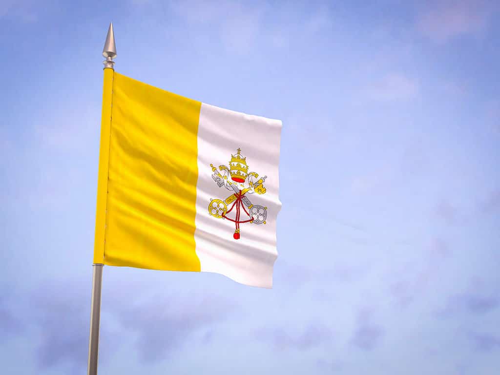 Bandiera della Città del Vaticano (quadrato proprio)