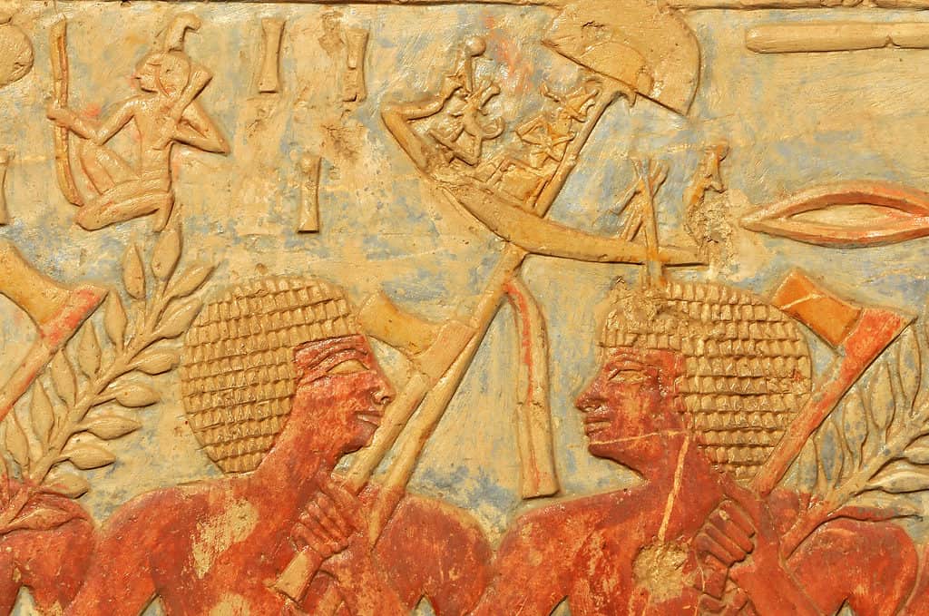 Le bandiere di stoffa potrebbero derivare dagli standard dell'antico Egitto 