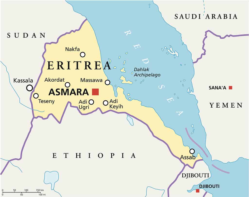 Mappa dell'Eritrea