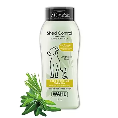 Wahl Shed Control Shampoo per animali domestici per spargimento di animali e peli
