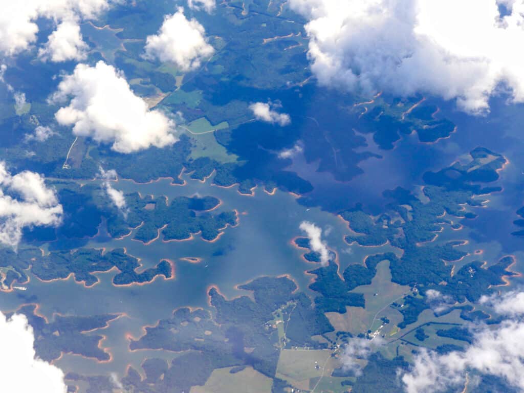 Veduta aerea, Atlanta - Georgia, Nuvola, Immagine a colori, Drone