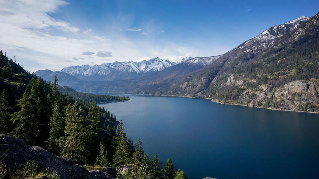 Lago Chelan nello stato di Washington