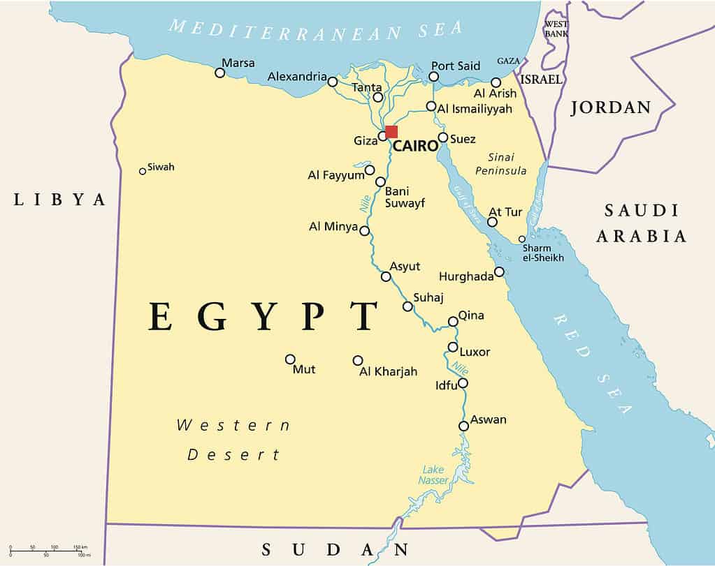 Mappa dell'Egitto